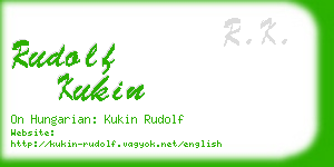 rudolf kukin business card